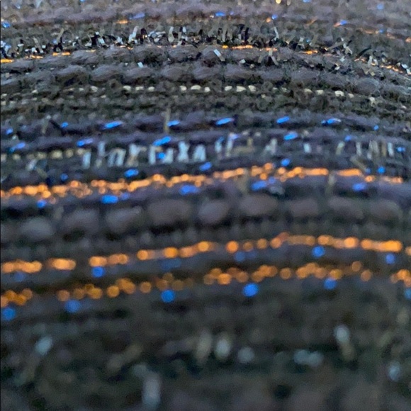 J Crew Black Metallic Orange Blue Skirt Festive 4 - Picture 12 of 12